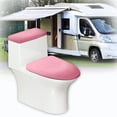 thumbnail image 6 of HELLHERO Pink Gradient Toilet Seat Lid Cover & Bathroom Toilet Lid Cover with Stretch Elastic Fabric for Non-Slip, Easy to Install, 6 of 8
