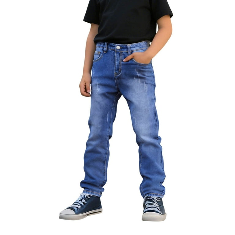 Ripped Jeans for Boys Boy's Skinny Fit Blue Jeans Boys Boys Back