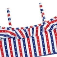 thumbnail image 5 of LIIPEE Girls Swimwear Summer Fashion 4Th Of July Independence Day Striped Printed Ruffled Spaghetti Strap Bikini Swimsuits Child Sweet Hot Spring Beachwear,4-5 Years,Purple, 5 of 7