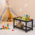 thumbnail image 4 of Gymax Table d'Activités pour Enfants en Bois Breveté, Table de Blocs Multifonction avec Rangement, Espresso, 4 of 10
