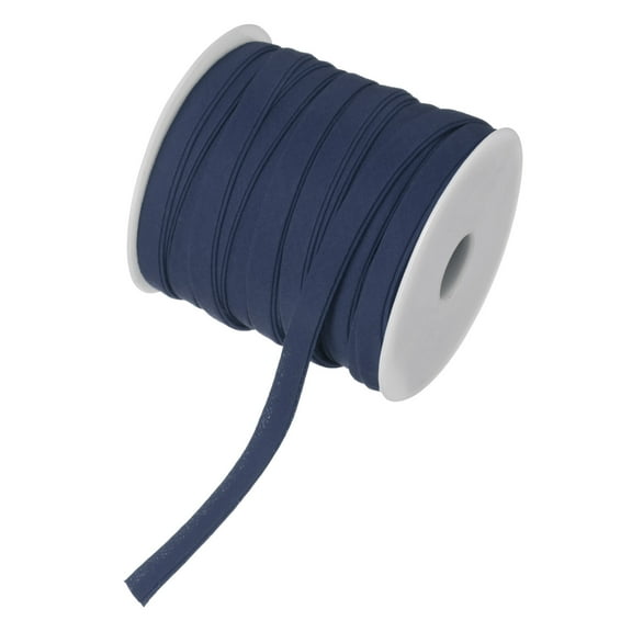 Uxcell Double Fold Bias Tape 1/4" 25 Yards for Sewing/Seaming/DIY Dark Blue