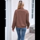 thumbnail image 4 of Chaqueta Informal de Mujer con Cuello Alto y Cremallera, Ideal para Otoño. Conjuntos con Bolsillos. Caqui L, 4 of 10