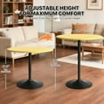 thumbnail image 3 of PRZL 31" Round Bar Table Height Adjustable 26"-35" Pub Table with Enlarged Base for Living Room Patio Bistro, Yellow, 3 of 18