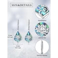 thumbnail image 2 of CACA LADY Lotus Earrings 925 Sterling Silver Lotus Earring Dangle Teardrop Abalone Lotus Flower Jewelry Gifts for Women Wife Birthday Gift, 2 of 6