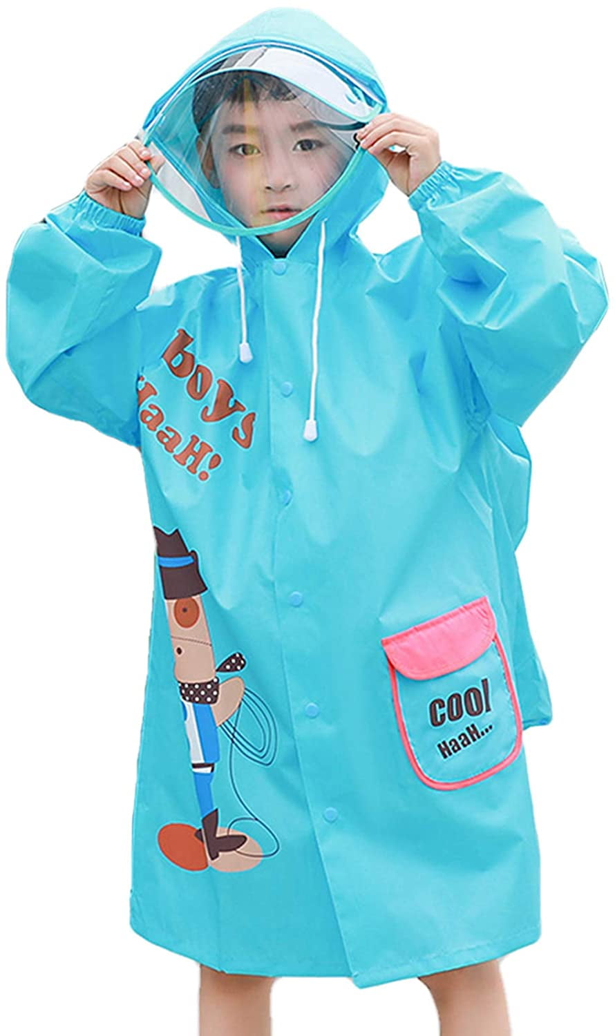 Kids Girls Boys Raincoat Suit One Piece Rain Suit Waterproof Rainsuit