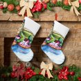 thumbnail image 6 of Salouo Alligator Donut Pool Float Print Christmas Decorations Stockings 1 Pack 18'' Xmas Stockings Holiday Stocking Personalized Farmhouse Decor for Home Family Party Tree, 6 of 7