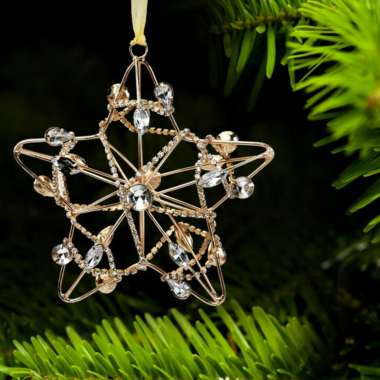 Lr Home Shining Crystal Chain Wrapped Star Metal Christmas Lr Home Shining Crystal Chain Wrapped Star Metal Christmas