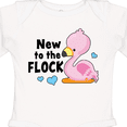 thumbnail image 4 of Inktastic New to the Flock Cute Baby Flamingo Boys or Girls Long Sleeve Baby Bodysuit, 4 of 5