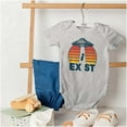 thumbnail image 6 of Aliens Exist UFO Beam Cool Believers Romper Boys or Girls Infant Baby Brisco Brands 12M, 6 of 7