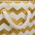 thumbnail image 2 of DII Polyester Container with Handles, Chevron Storage Bin, Large, Gold, 2 of 4