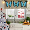 thumbnail image 6 of 2 Pack Valances for Windows, Blue Butterfly Window Valances for Living Room/Bedroom/Bathroom, Vintage Animal Painting Aesthetic Artistic Light Filtering Kitchen Curtain Valance 60"W x18" L, 6 of 9