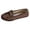 Coffee, variant on Penny Loafers for Women Metal Bowknot Decor Flat Work Walking Dress Shoes Comfortable Business Casual Slip on Chunky Suede Footwear Blue Size 6