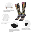 thumbnail image 3 of Rateoe Watercolor Romantic Paisley Pattern Women’s Knee High Crew Socks,Trouser Socks Comfortable, Breathable, Moisture-Wicking and Soft, 3 of 6