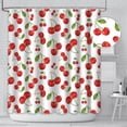 thumbnail image 2 of Fruit Shower Curtain for Bathroom Cute Sweet Cherry Shower Curtain Set with Hooks Home Bathroom Bathtubs Decor Waterproof Durable Fabric 72x72 Inches, 2 of 6
