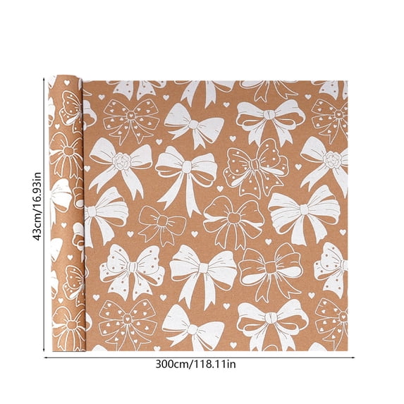 Sahpxhe Christmas Wrapping Paper 1 Roll with Christmas Patterns for Holiday Gift Packaging and Decoration