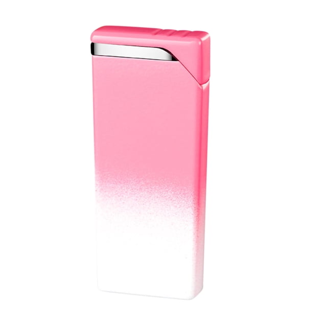 Leodye 1PCS Portable Metal Inflatable Windproof Lighter - Red Flame for Outdoor Barbecue & Camping -2.5*1.1in