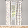 thumbnail image 3 of Ambesonne Vintage Curtains, Circular Vintage Fashion, Pair of 28"x63", Multicolor, 3 of 5