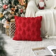 thumbnail image 2 of Christmas Throw Pillow Covers Soft Plush Jacquard Festivals Winter Cushion Case Decoration for Sofa Couch Bedroom Living Room Home Decor, Ornament Storage, 24 x 24 Inch 1 Pack, 2 of 10