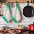 thumbnail image 6 of Green Stripes Kitchen Towels Set of 1, Light Pink Ombre Simple Abstract Lines Absorbent Dish Towels for Kitchen, Microfiber Hand Towel, Quick Drying Tea Towel for Cleaning Decorative Dishcloths, 6 of 7