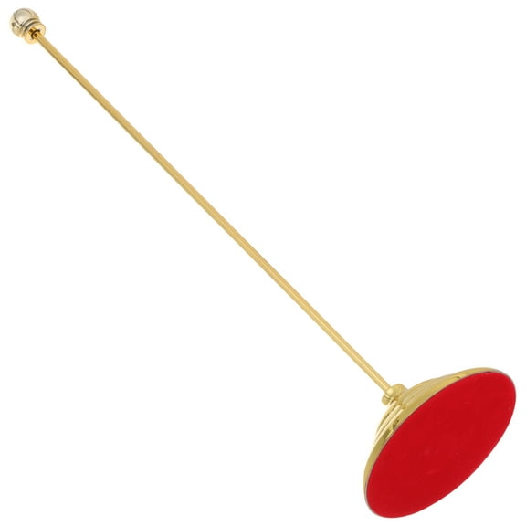 QIFULL Indoor Flag Poles With Base Desktop Flagpole Golden Stainless Steel 1Pack