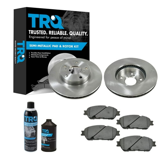 TRQ Front Metallic Brake Pad & Rotor Kit w/Chemicals for 05-10 Tacoma BKA15729