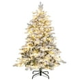 thumbnail image 3 of Árbol de Navidad flocado preiluminado Costway 135 cm 120 luces LED, 3 of 4