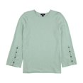 thumbnail image 2 of Alfani Blusa de manga con botones para mujer, verde, grande Alfani  Pull-over, 2 of 2