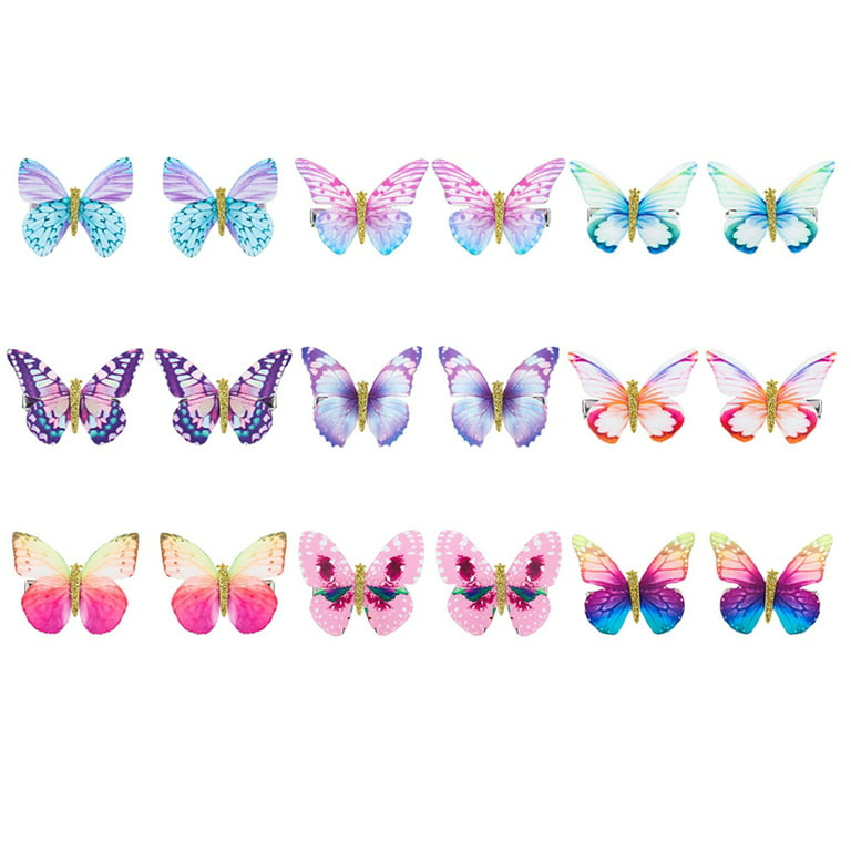 Qweryboo 18 Pcs Butterfly Hair Clips, Hair Snap Clips Barrettes for Baby  Girls Hair Accessories (Fresh Styles) 