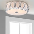 thumbnail image 2 of SAFAVIEH Charing 2 Light 15.4 in. Dia. Cross Flush Mount, Chrome, 2 of 7