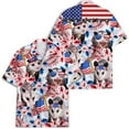 thumbnail image 3 of Funny Floral Tropical Patriotic Opossum Hawaiian Shirt For Men Aloha Mens Hawaiian Shirts Short Sleeve Button Down Shirt Men, 3 of 7