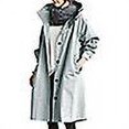 thumbnail image 1 of Chaqueta cortavientos para mujer, bolsillos con botones sueltos informales, con capucha, a prueba de viento, impermeable para senderismo al aire libre, 1 of 4