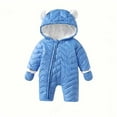 thumbnail image 7 of AINIYS Kids Quilted Snowsuit with Ear Hood & Mittens Children's Clothing for Winter & Outdoor Wear Blue 0 Months, 7 of 7