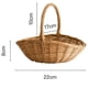 thumbnail image 5 of Wicker Basket with Handle, Wicker Shopping Basket, Gift Hamper Basket, Picnic Baskets, Kitchen Storage Basket- Small, 5 of 5