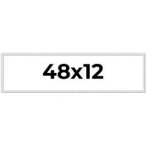 48x12 Frame White Real Wood Picture Frame Width 0.75 inches | Interior Frame Depth 0.5 inches |
