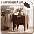 thumbnail image 5 of Gymax Nightstand w/ Storage Mid Century Modern Bedside Table w/ Drawer Walnut, 5 of 8