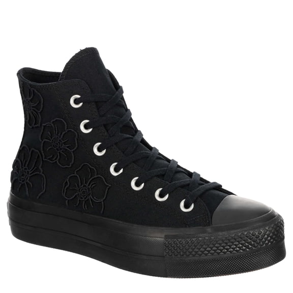Converse Chuck Taylor All Star Womens High-Top Hi Lift Platform Sneakers Color: Triple Black Size: 7w