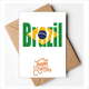 thumbnail image 1 of Brasil país bandera nombre Nota en blanco del sobre de la tarjeta de agradecimiento, 1 of 4