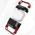 thumbnail image 3 of AirPods Pro Case Cover with Keychain, IBAOLEA Series Military AirPods Pro Case, Full Body Hard Shell Protective (Black & Red) Black & Red, 3 of 7