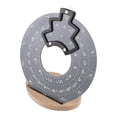 thumbnail image 2 of STARTIST Melody Chords Tool Metal Circle of Fifths Wheel for Beginner Violin Musicians grey with base, 2 of 9