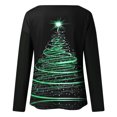 thumbnail image 5 of Pntutb Blusa de manga larga con cuello redondo y estampado de árbol de Navidad para mujer Pntutb Pntutb-448, 5 of 5