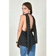 thumbnail image 3 of Blusa Halter con estampado de lunares Roman Fashion /Juvenil, 5016 (Negro) negro G, 3 of 6