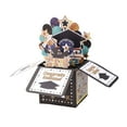 thumbnail image 3 of Popping Up Graduation Card Greeting Cards Season Paper High School College University 6 X 6 X 11cm Black With Envelope, 3 of 22