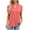 Watermelon Red, variant on yillto Womens Dressy Blouse Short Sleeve V Neck Pleated Flowy Causal Dress Shirts Work Office Tops