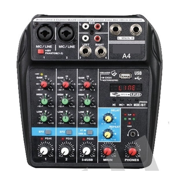 8 6 4 Channel Professional Portable Mixer Sound Mixing Console Computer Input 48v Power Number Live Broadcast A4 A6 A8 New