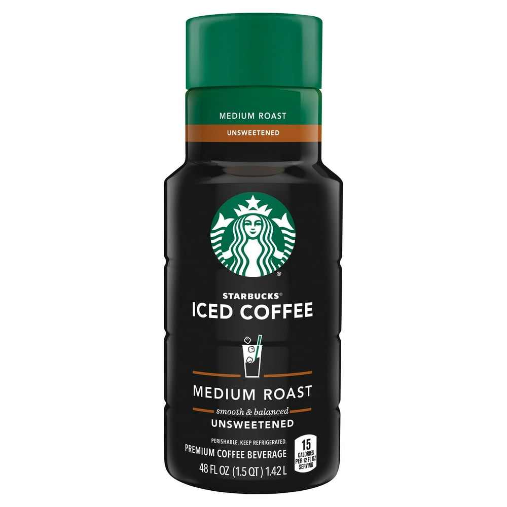 Starbucks Iced Coffee Unsweetened Premium Coffee Beverage 48 Fluid
