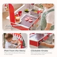 thumbnail image 5 of Teamson Kids Flip & Fry Wooden Burger Shop Playset with 29 Food Accessories, Pretend Play Soda Machine, Fry Station & Storage, 5 of 19
