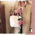 thumbnail image 5 of CHAO Bolso de mano para mujer con cadena - Bolso de hombro de felpa suave Lindo bolso cruzado y colgante de cereza para niñas y mujeres, 5 of 5