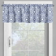 thumbnail image 2 of Ambesonne Flower Valance Pack of 2, Oriental Boho, 54"X12", Blue, 2 of 5
