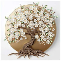 5D DIY Diamond Painting Kit White Plum Tree Creative Handicraft For home wall decoration, birthday and Christmas gifts