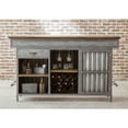 thumbnail image 5 of Home Fare HomeFare Farmhouse Wood and Metal Bar in Silver and Brown, 5 of 5